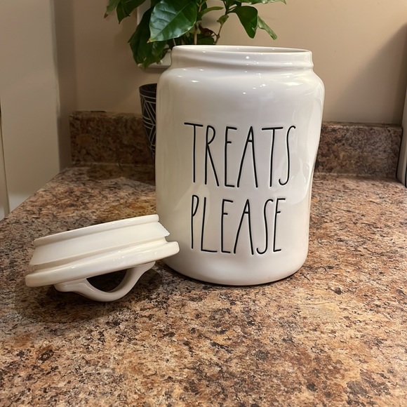 Rae Dunn Treats Please Large White Canister - Picture 2 of 3